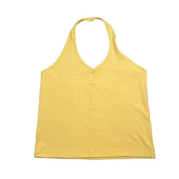 American Eagle Halter Crop Top Large Yellow - Picture 2 of 4